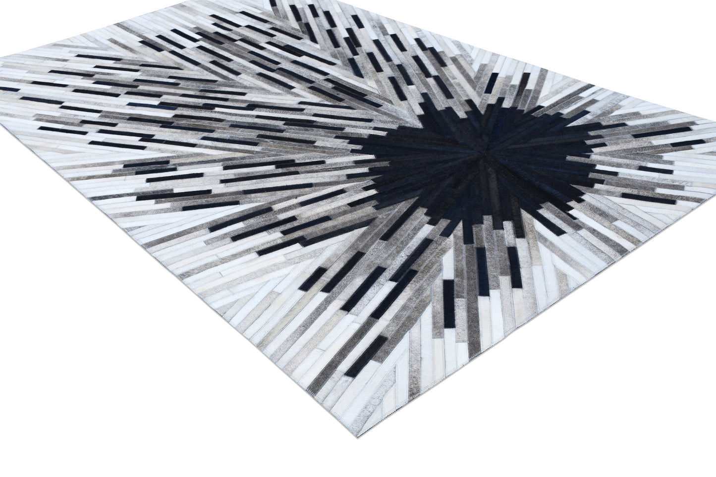 Metropolitan Starburst Handmade Leather Hide Rug