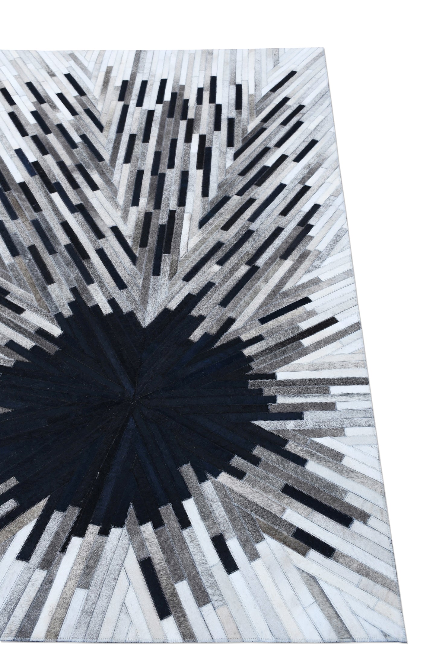 Metropolitan Starburst Handmade Leather Hide Rug