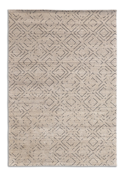 Geometric Earth Handmade Wool Accent Rug 