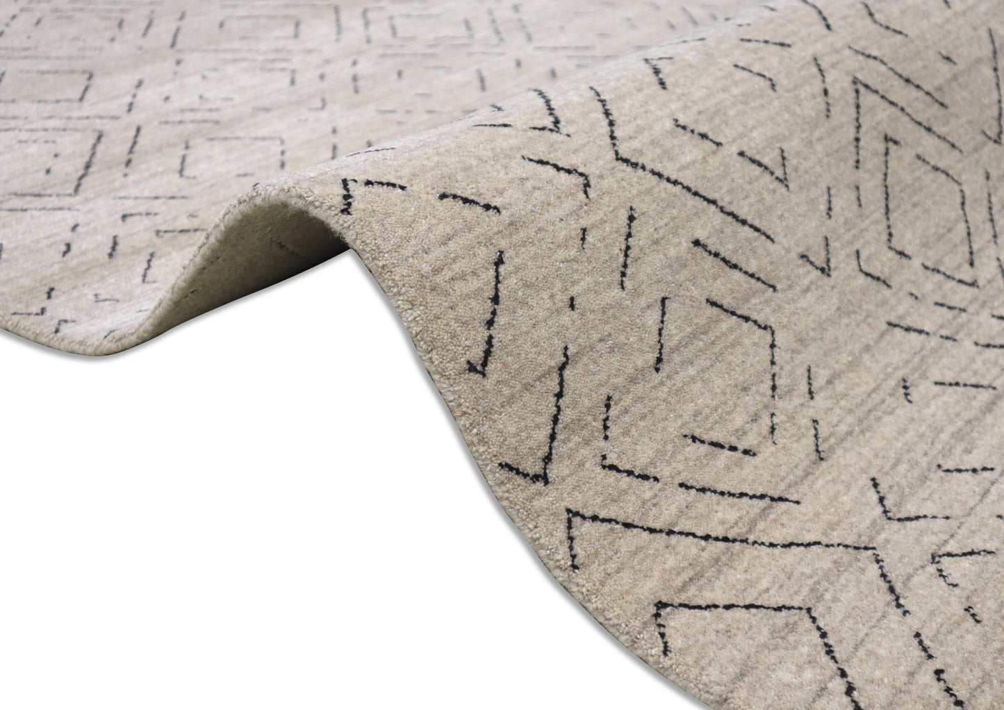 Geometric Earth Handmade Wool Accent Rug