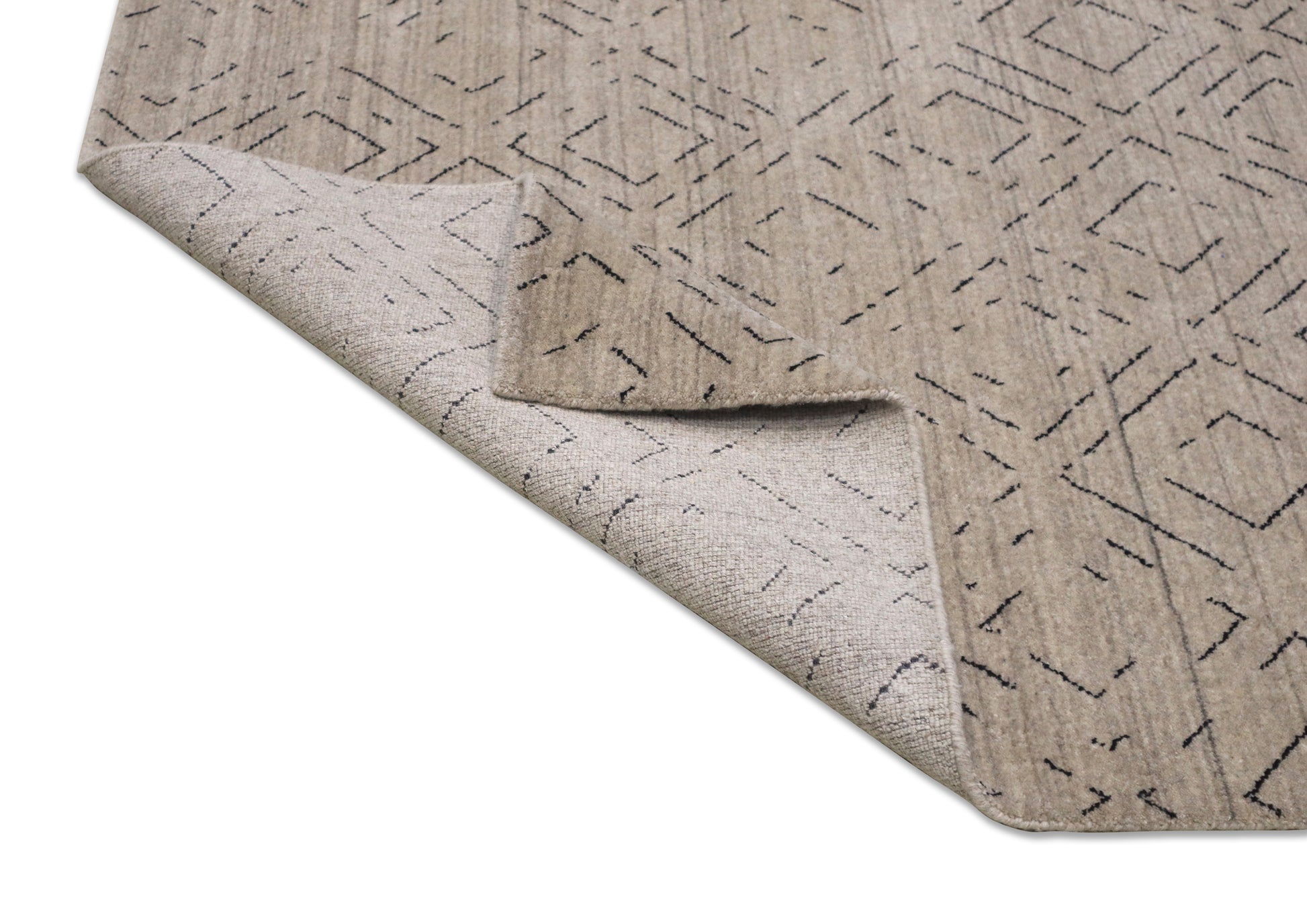 Geometric Earth Handmade Wool Accent Rug