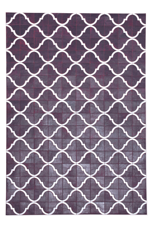 Royal Moroccan Handmade Leather Hide Area Rug