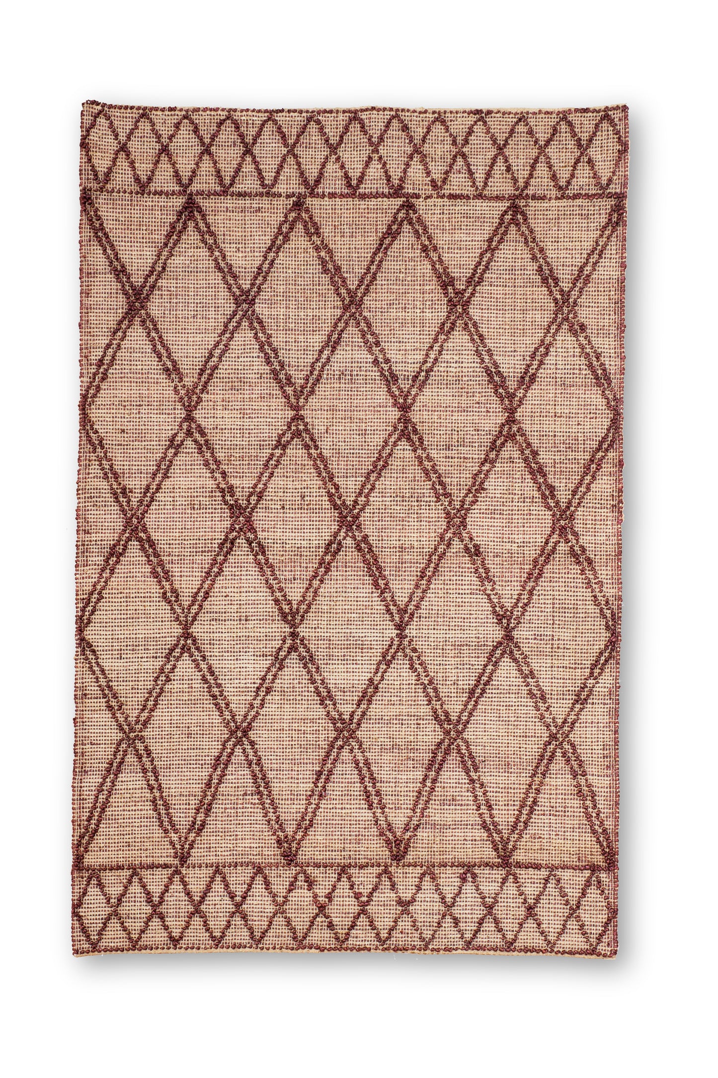 Diamond Harmony Handwoven Jute Accent Rug