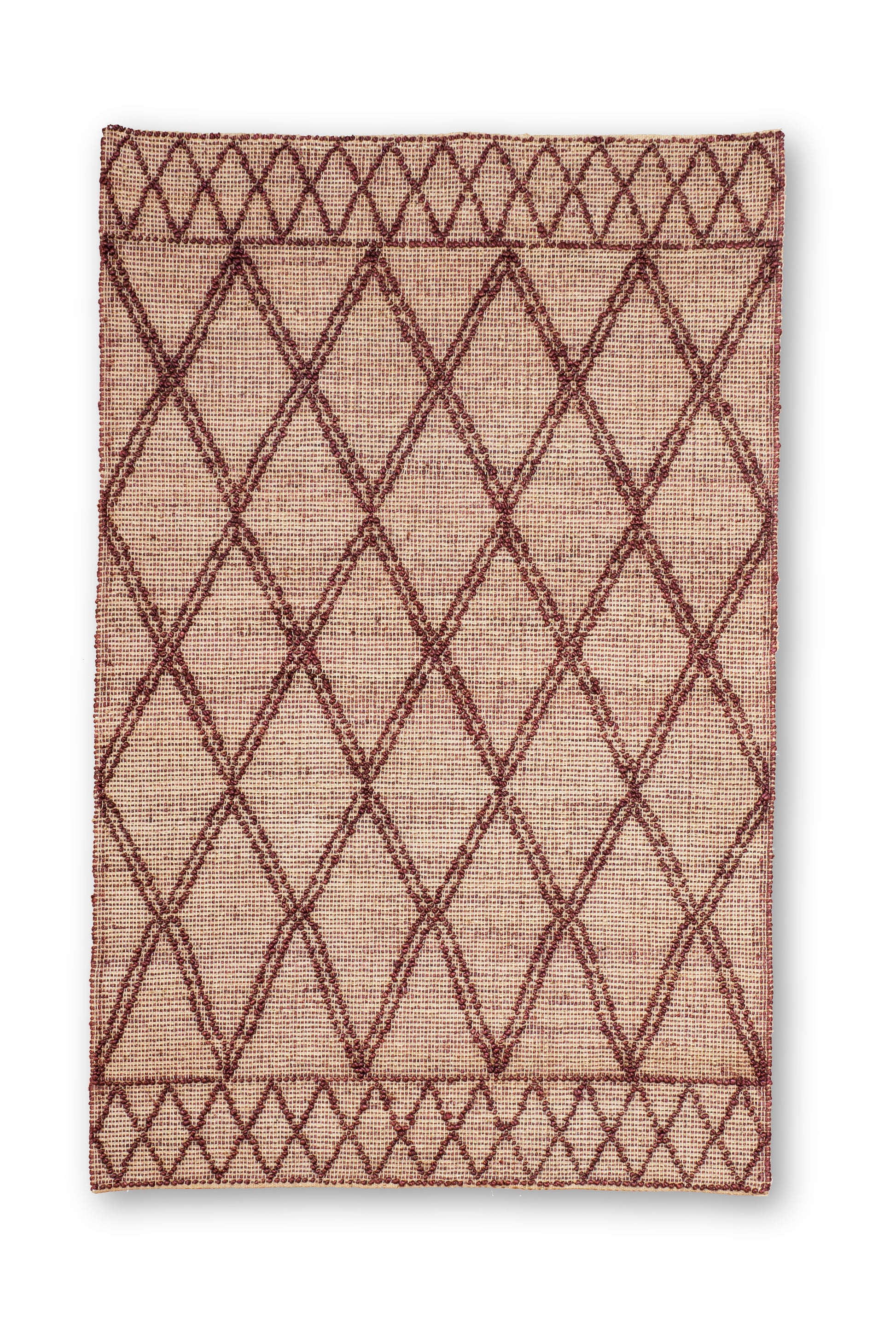 Diamond Harmony Handwoven Jute Accent Rug