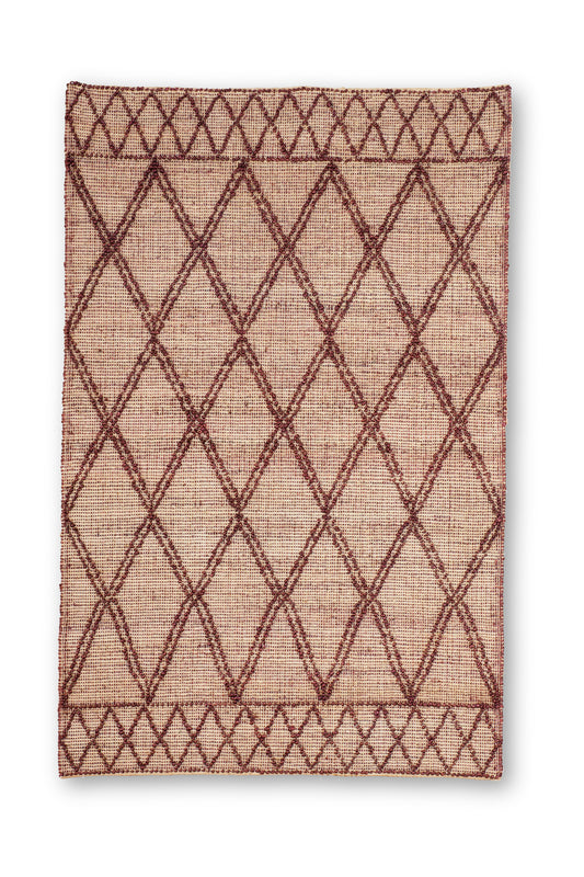 Diamond Harmony Handwoven Jute Accent Rug