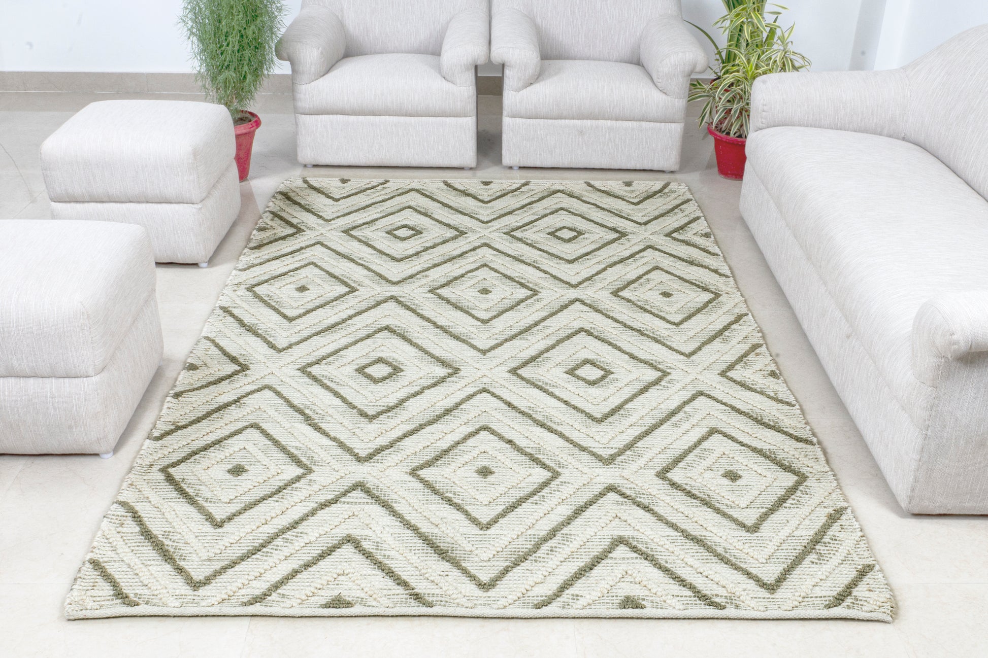 Geometric Haven Handwoven Jute Entryway Rug