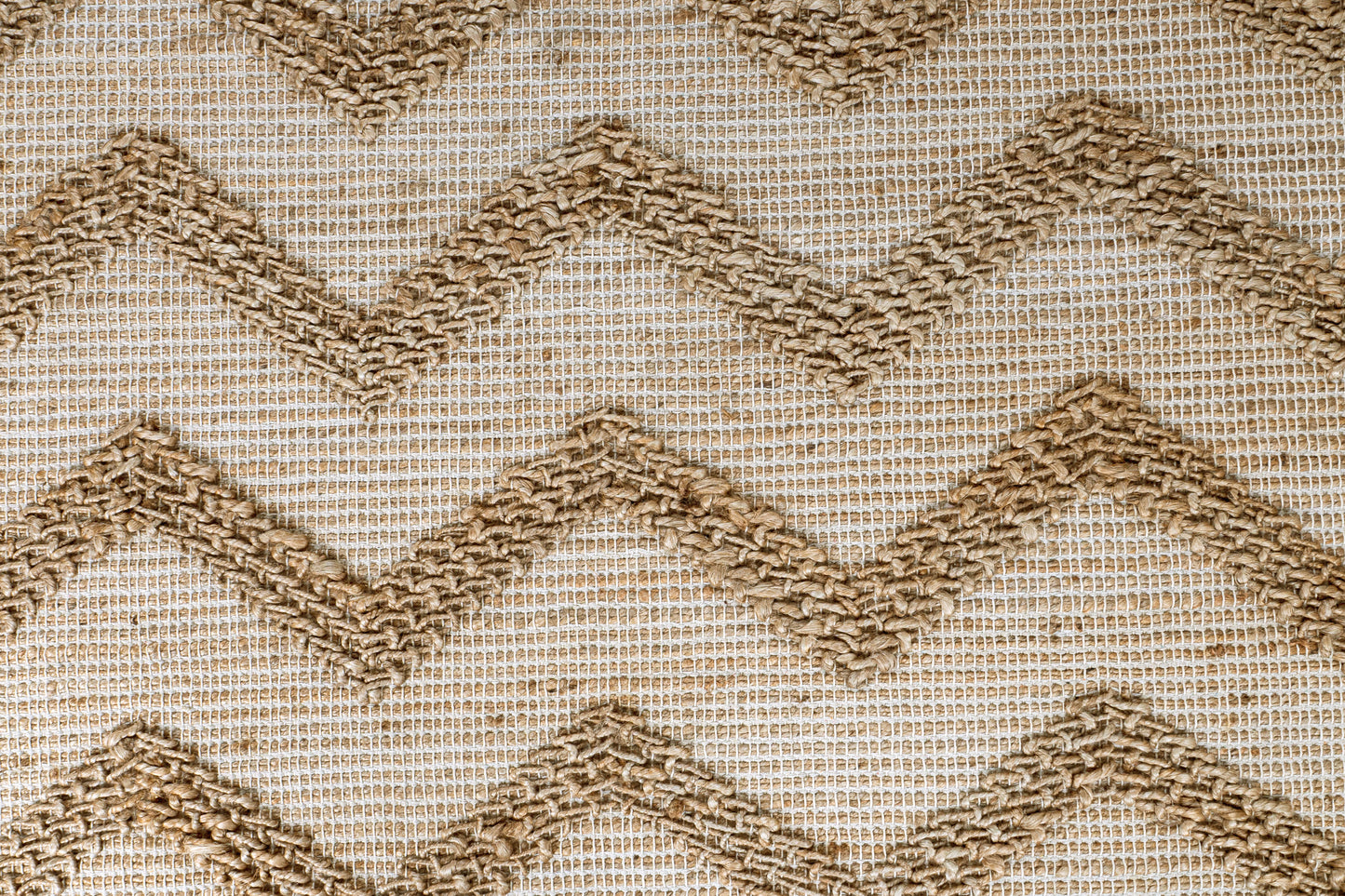 Chevron Elevation Handwoven Jute Accent Rug 