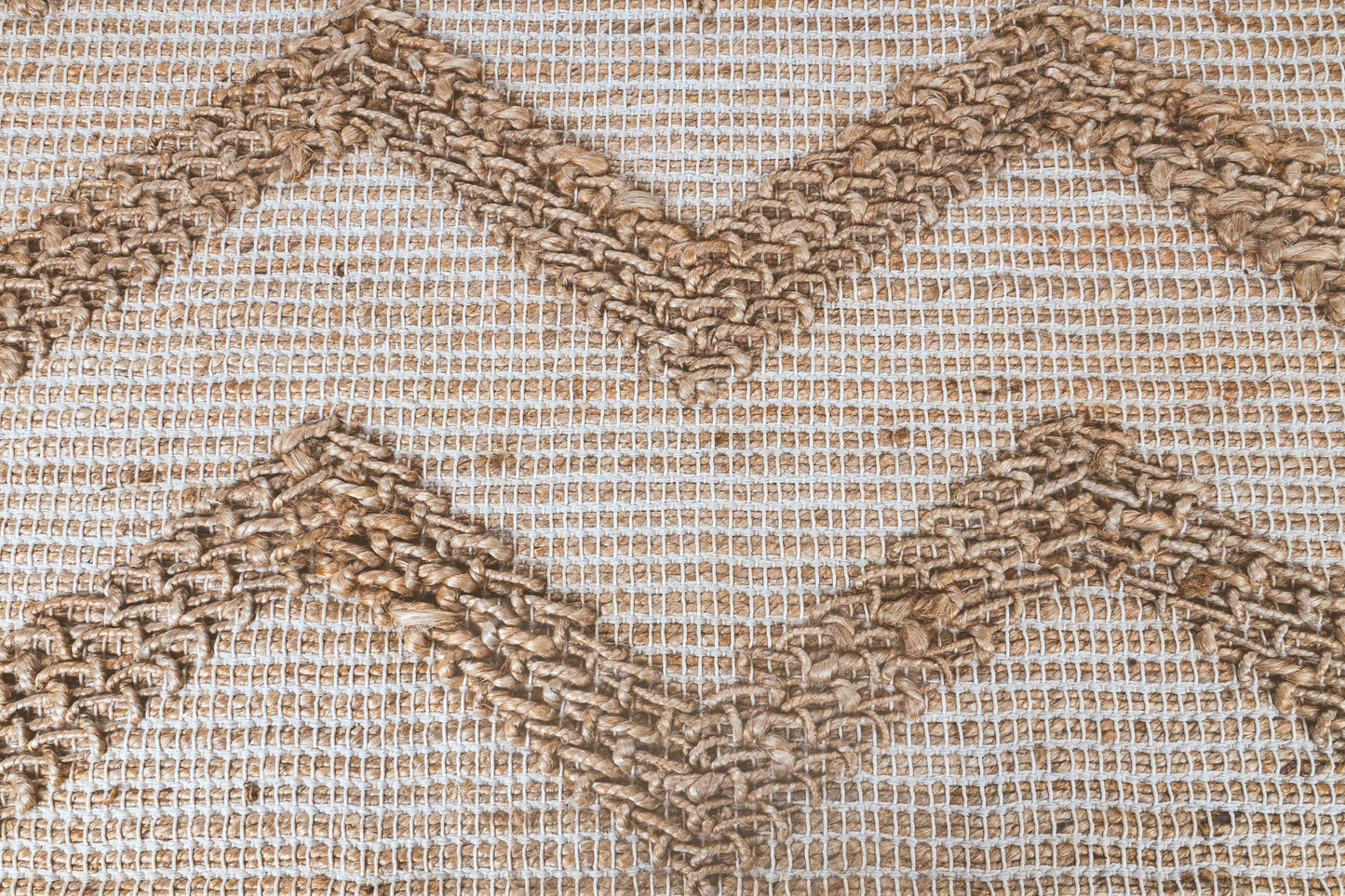 Chevron Elevation Handwoven Jute Accent Rug 