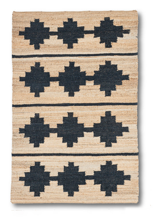 Tribal Echoes Handwoven Jute Accent Rug 