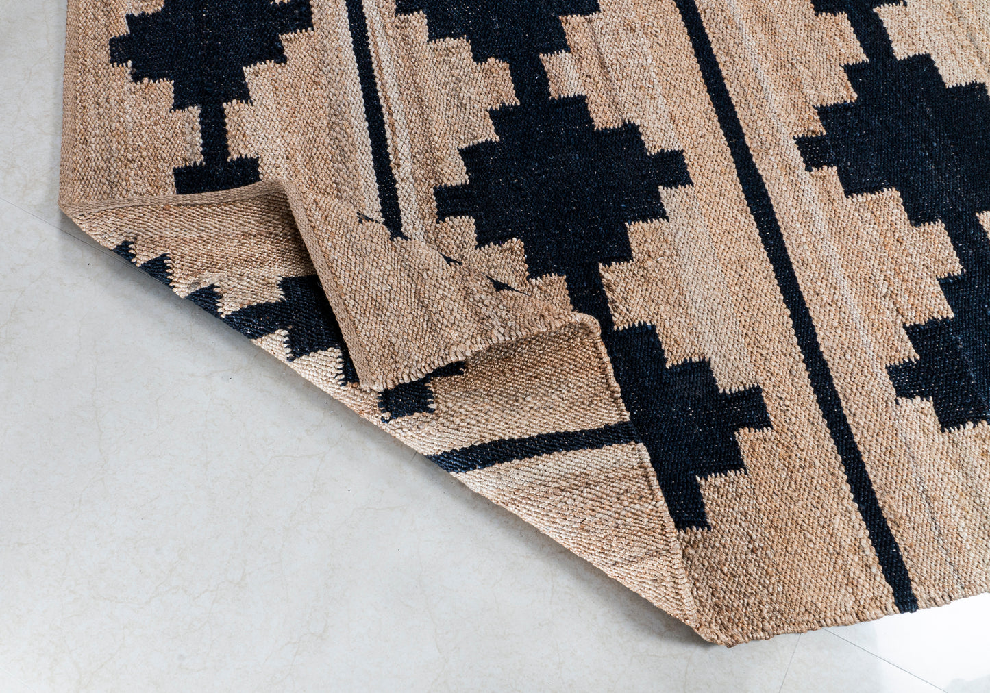 Tribal Echoes Handwoven Jute Accent Rug  