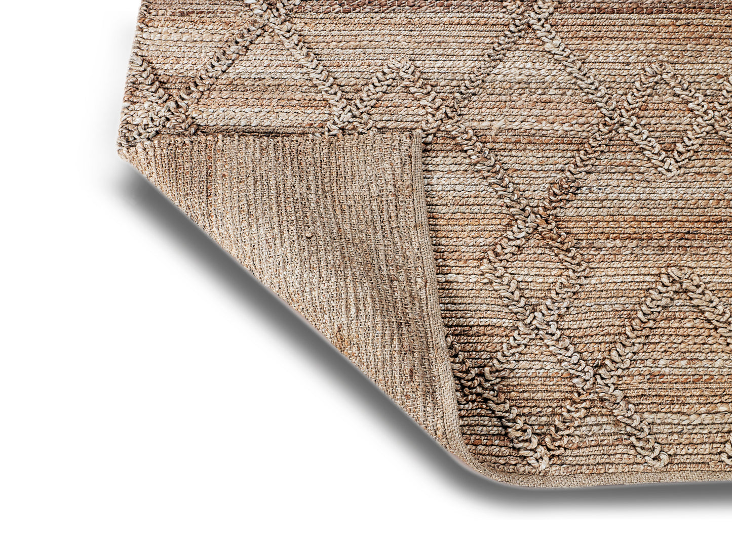 Textural Diamond Retreat Handwoven Jute Accent Rug 