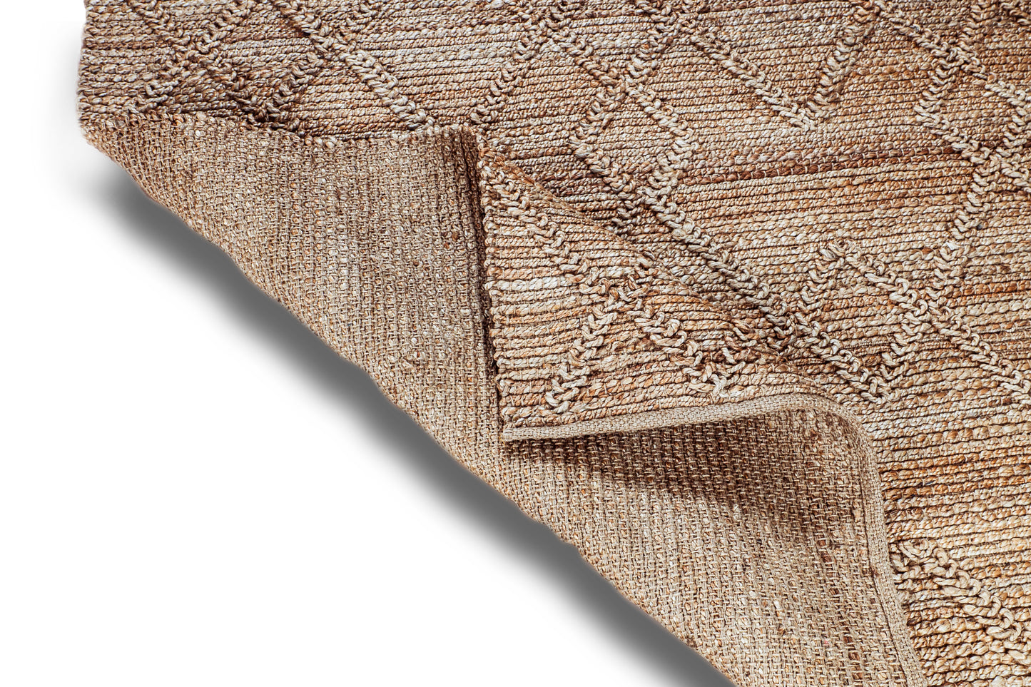 Textural Diamond Retreat Handwoven Jute Accent Rug