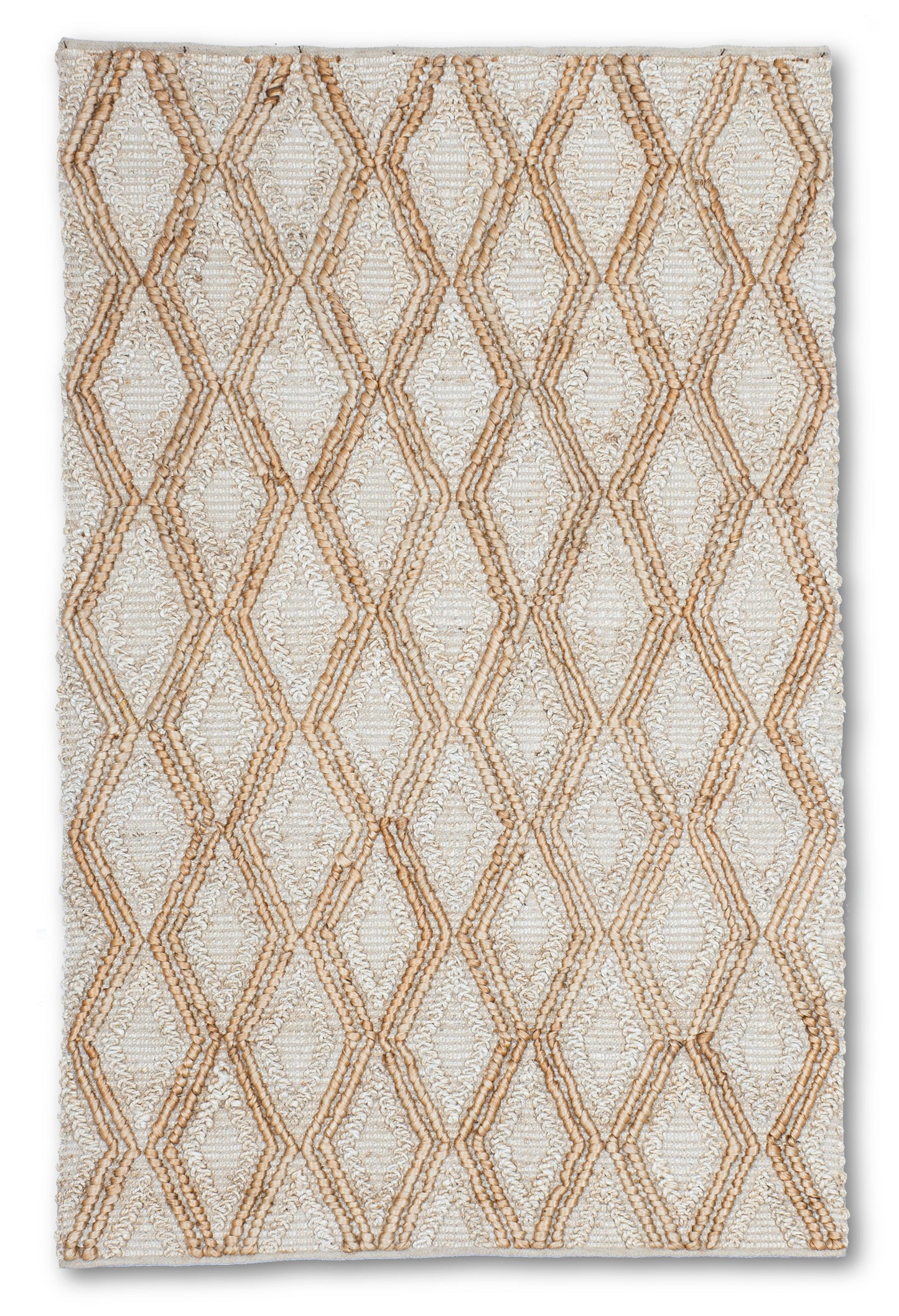 Cascading Diamonds Handwoven Jute Accent Rug