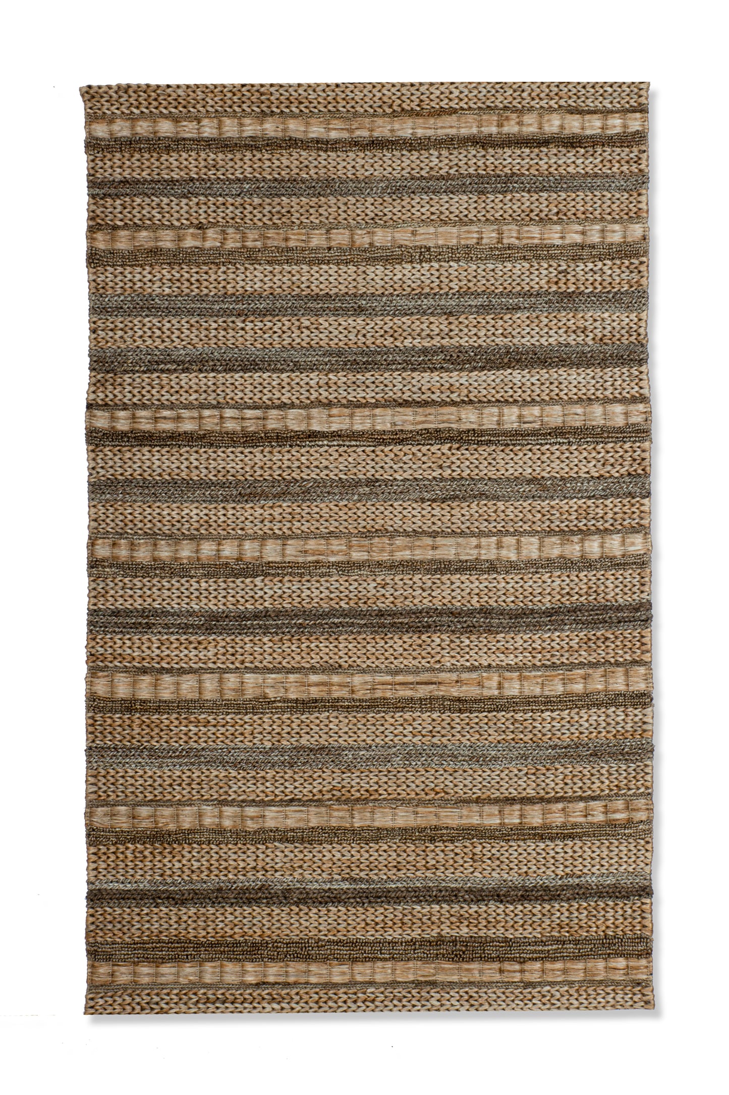 Chameleon Stripes Handwoven Jute Accent Rug – Ambient Hues