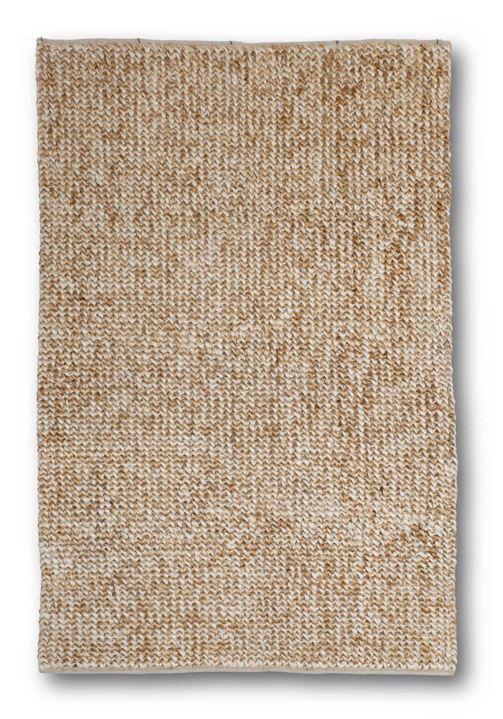 Neutral Knit Handwoven Jute Accent Rug – Cozy Craftsmanship