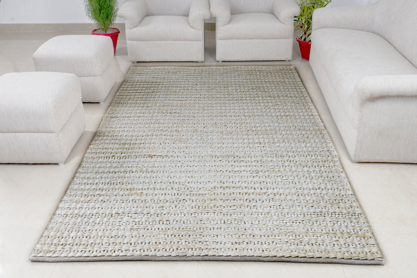 Serene Handwoven Jute Accent Rug – Intimate Texture 