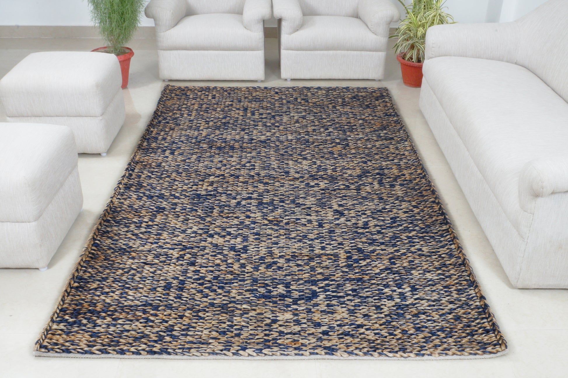 Maritime Weave Handwoven Jute Accent Rug – Oceanic Nook