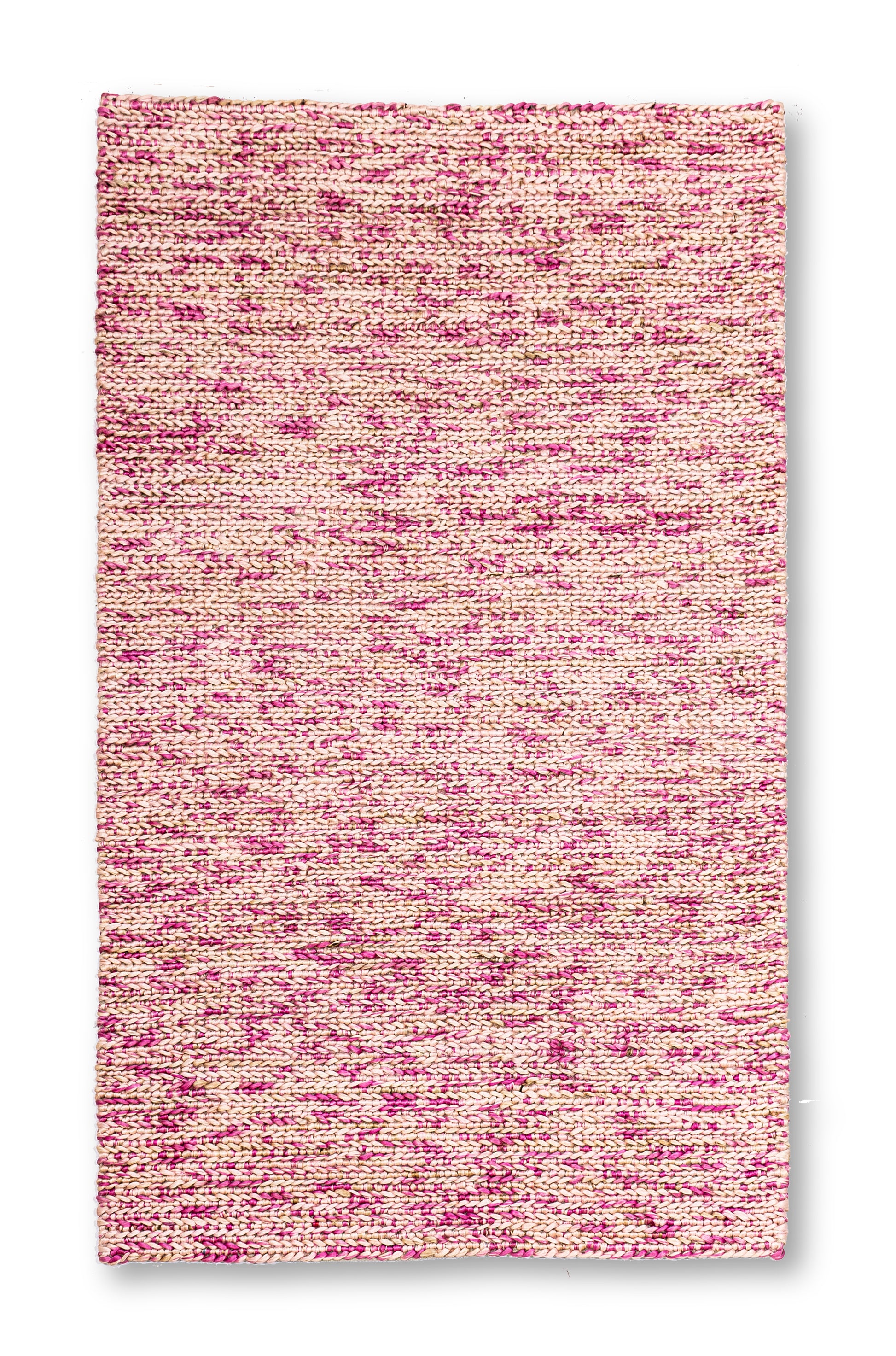 Rosy Weave Handwoven Jute Accent Rug – Petite Blush Harmony 