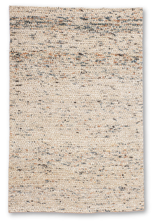 Speckled Haven Handwoven Jute Accent Rug – Miniature Natural Mosaic