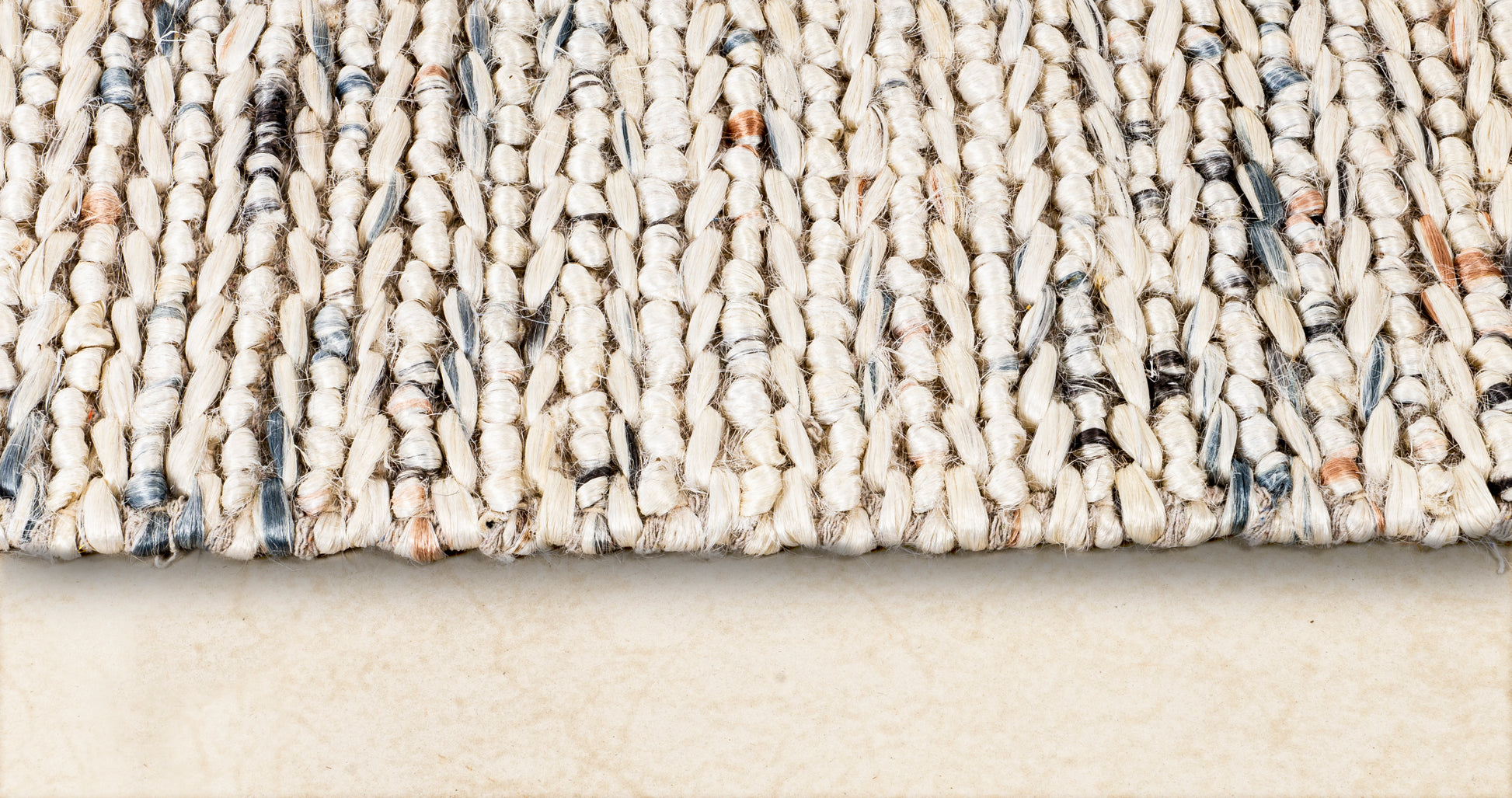 Speckled Haven Handwoven Jute Accent Rug – Miniature Natural Mosaic