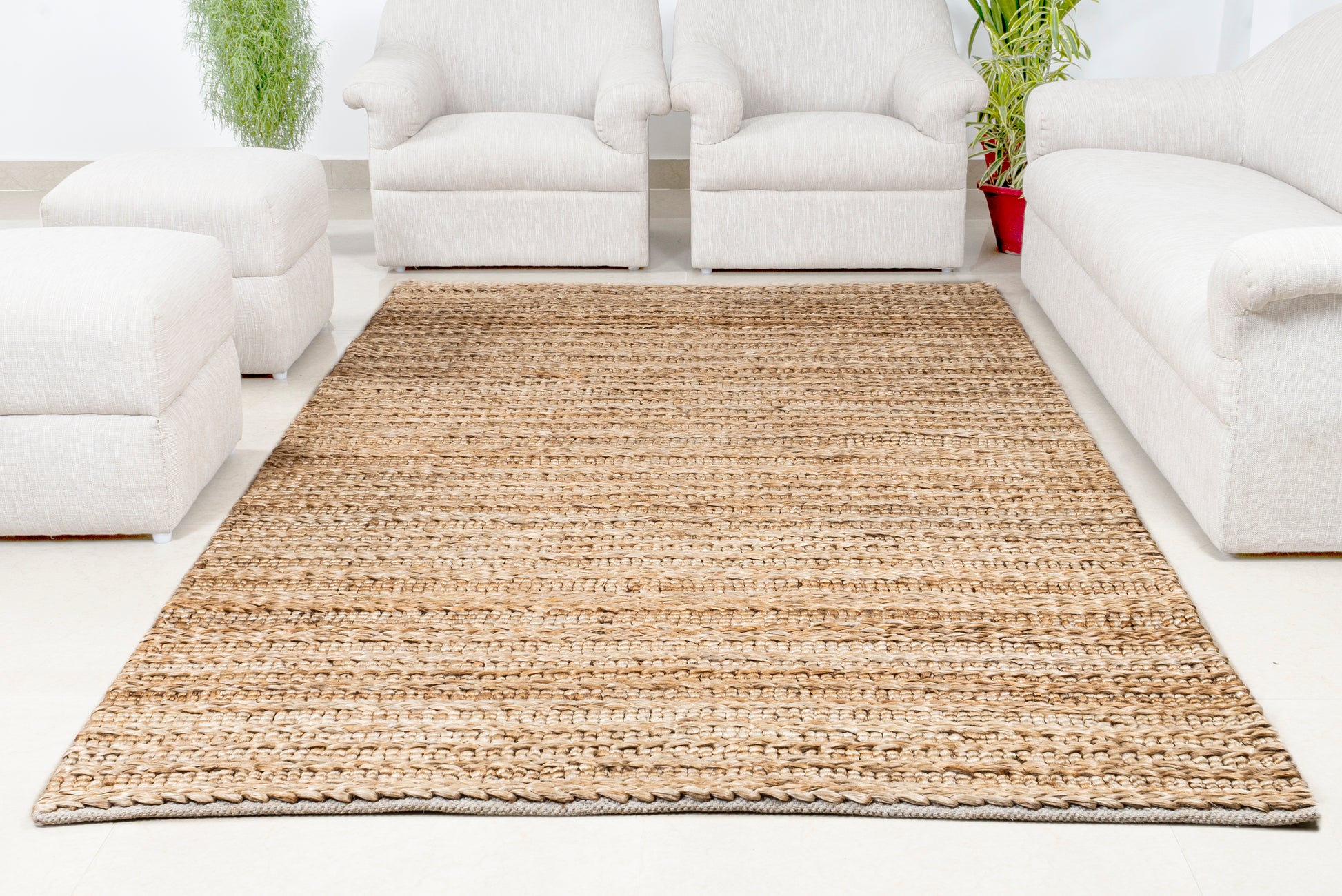 Natural Elegance Handwoven Jute Accent Rug – Petite Refined Earthiness  