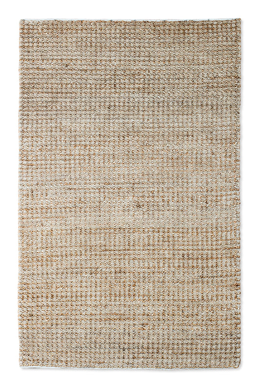 Serene Fusion Handwoven Jute & Wool Accent Rug – Petite Textural Harmony 