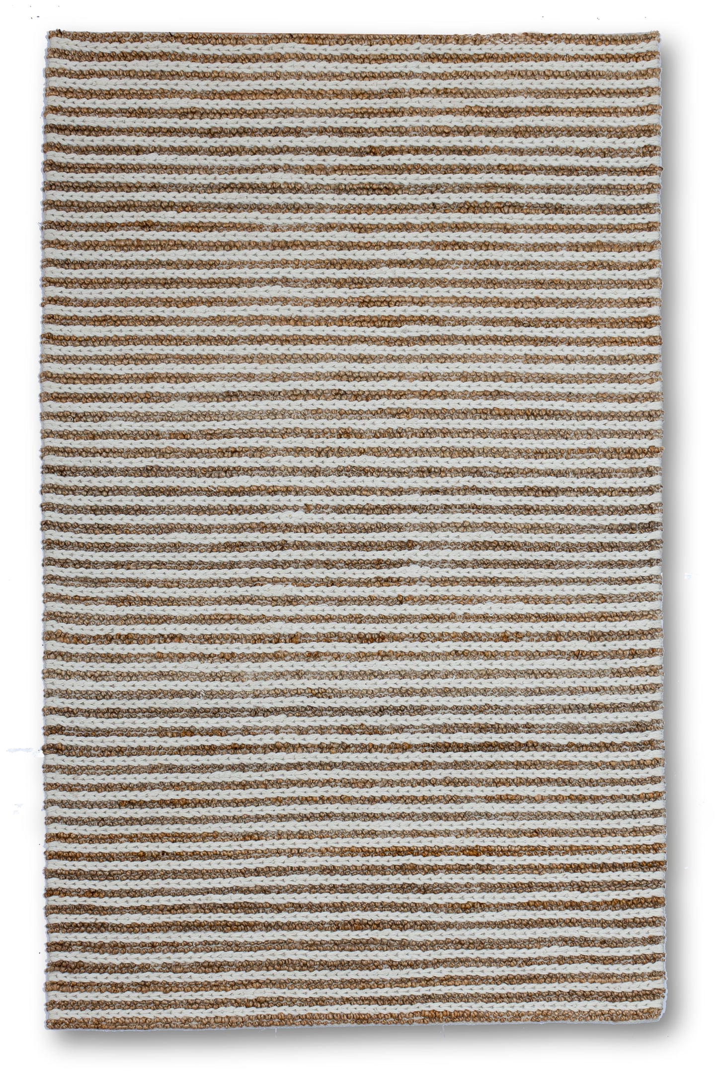 Coastal Harmony Striped Handwoven Wool & Jute Accent Rug