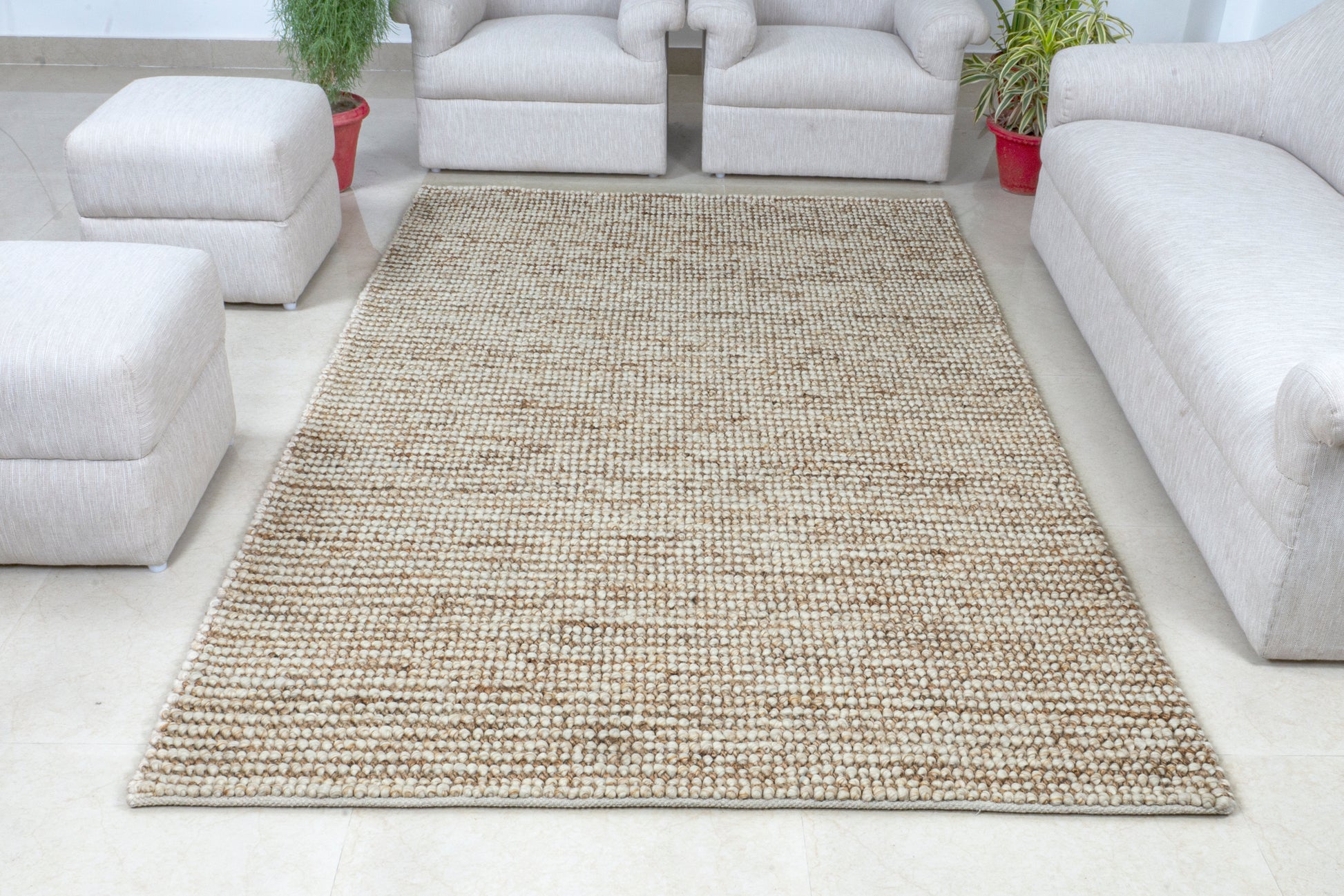 Earthen Stripes Handwoven Jute & Wool Accent Rug