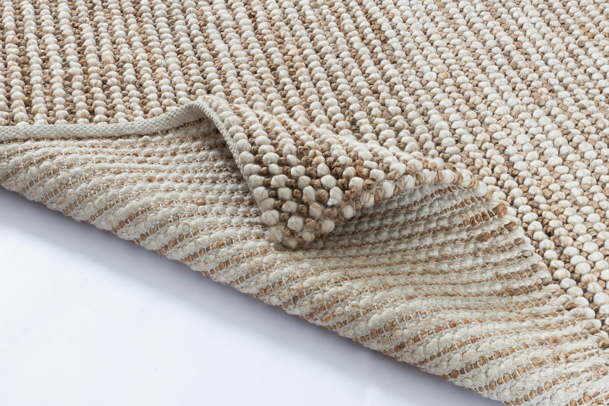 Earthen Stripes Handwoven Jute & Wool Accent Rug