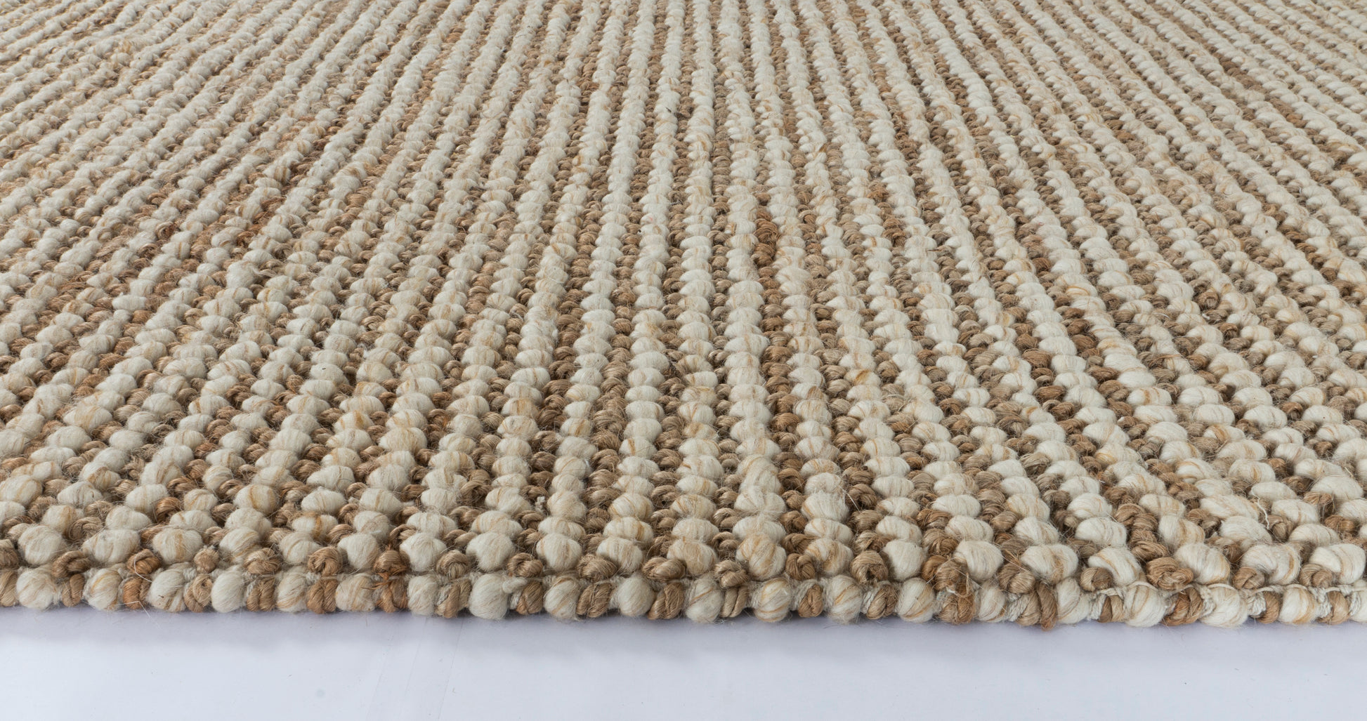 Earthen Stripes Handwoven Jute & Wool Accent Rug