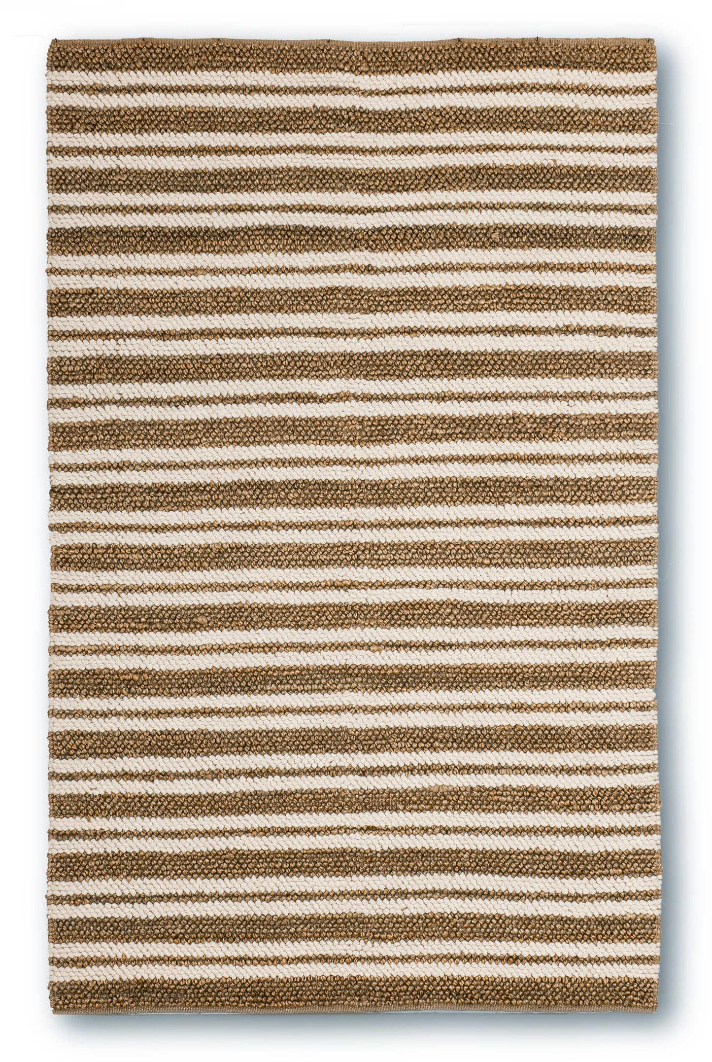 Nautical Harmony Handwoven Jute & Wool Accent Rug