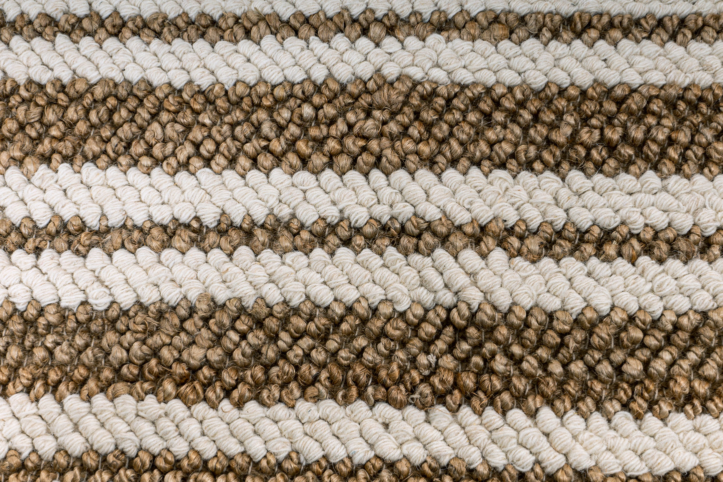 Nautical Harmony Handwoven Jute & Wool Accent Rug