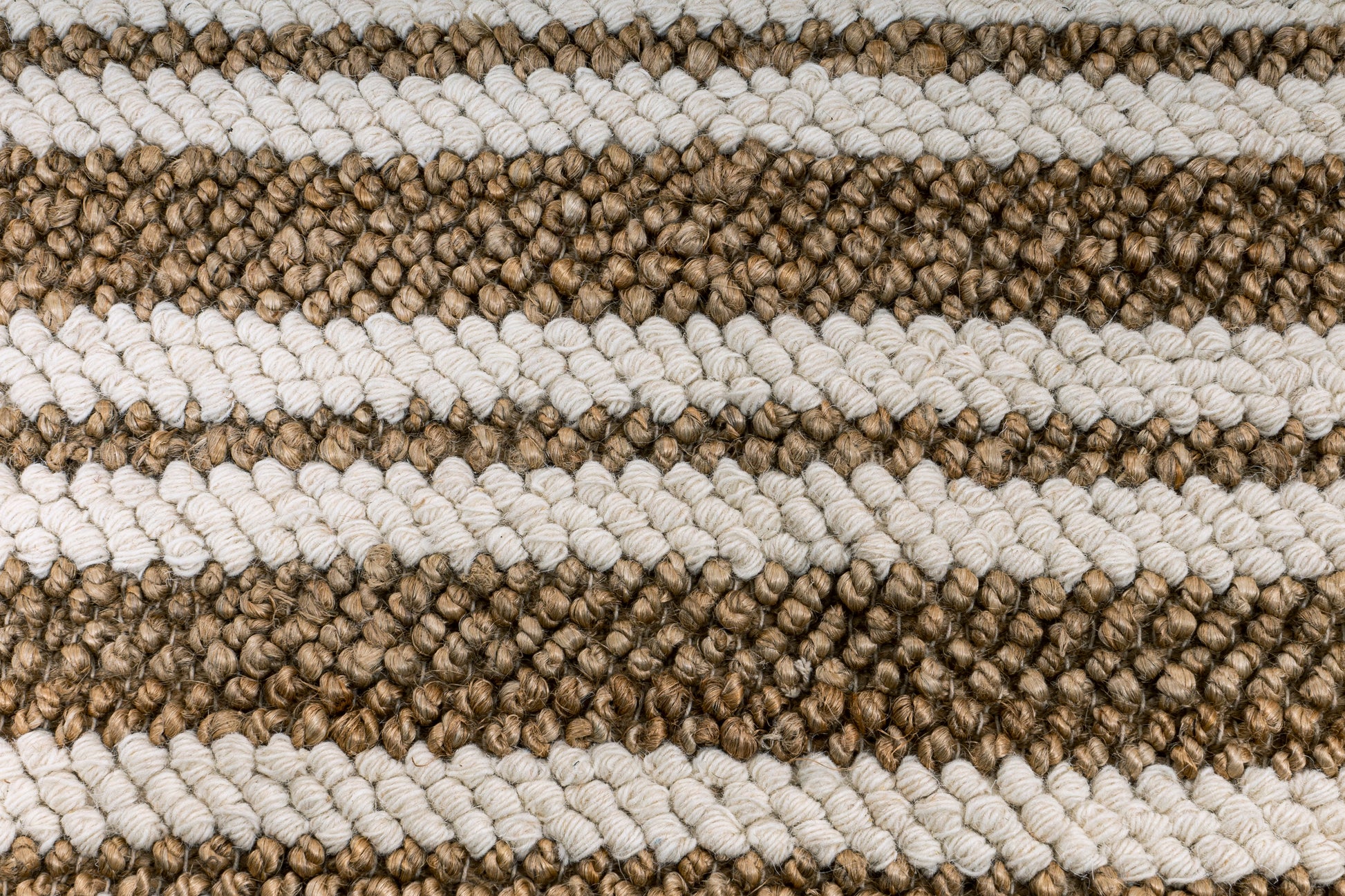 Nautical Harmony Handwoven Jute & Wool Accent Rug