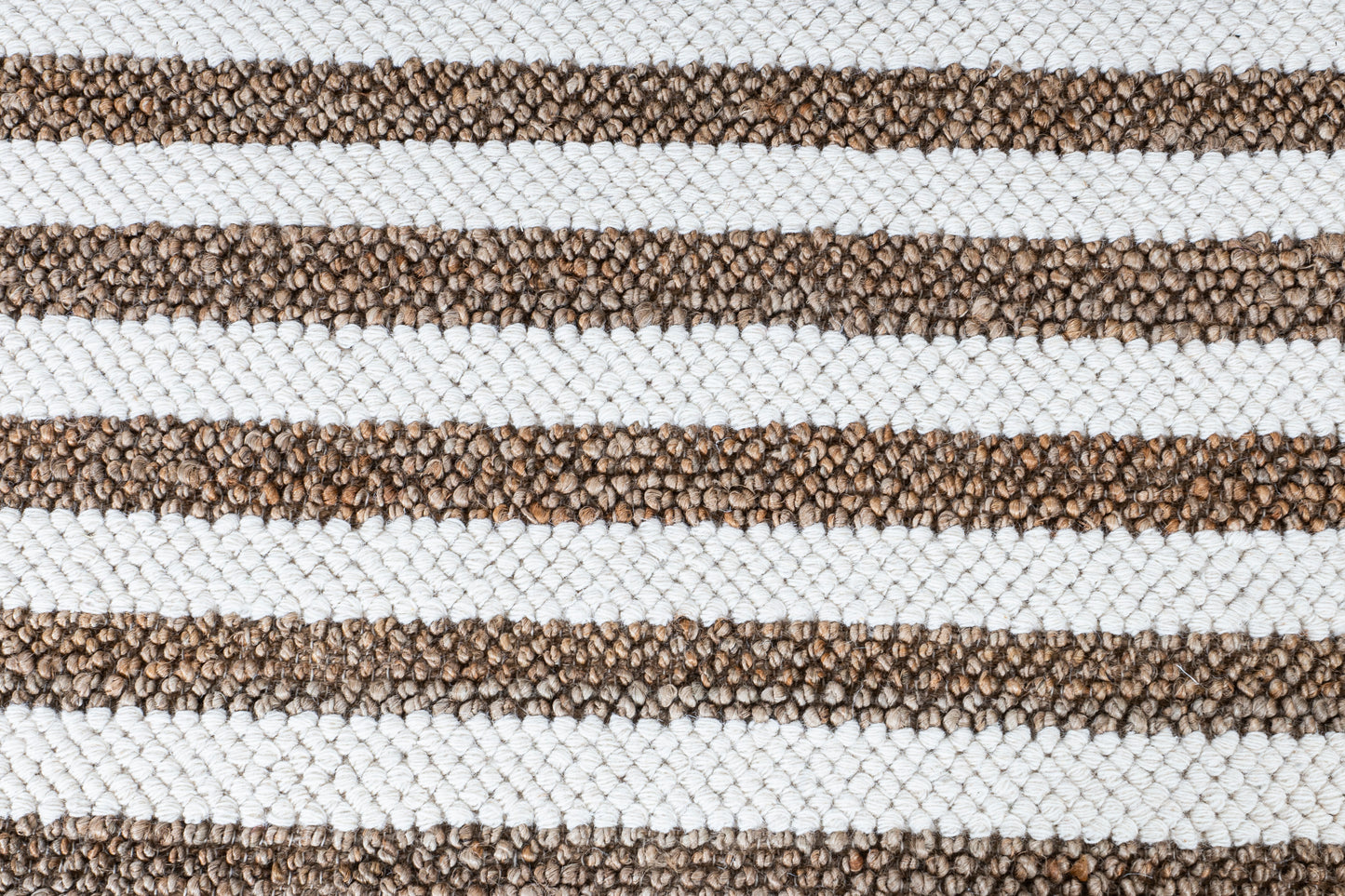 Café Au Lait Striped Handwoven Jute & Wool Accent Rug