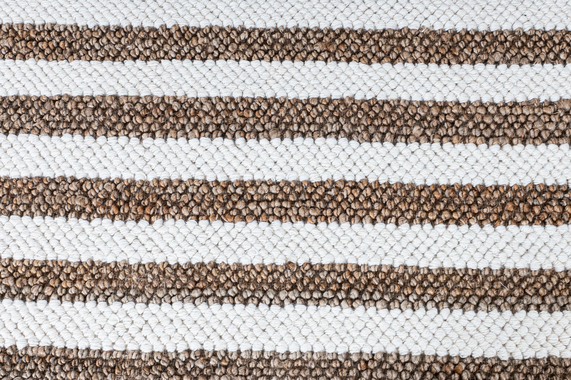 Café Au Lait Striped Handwoven Jute & Wool Accent Rug