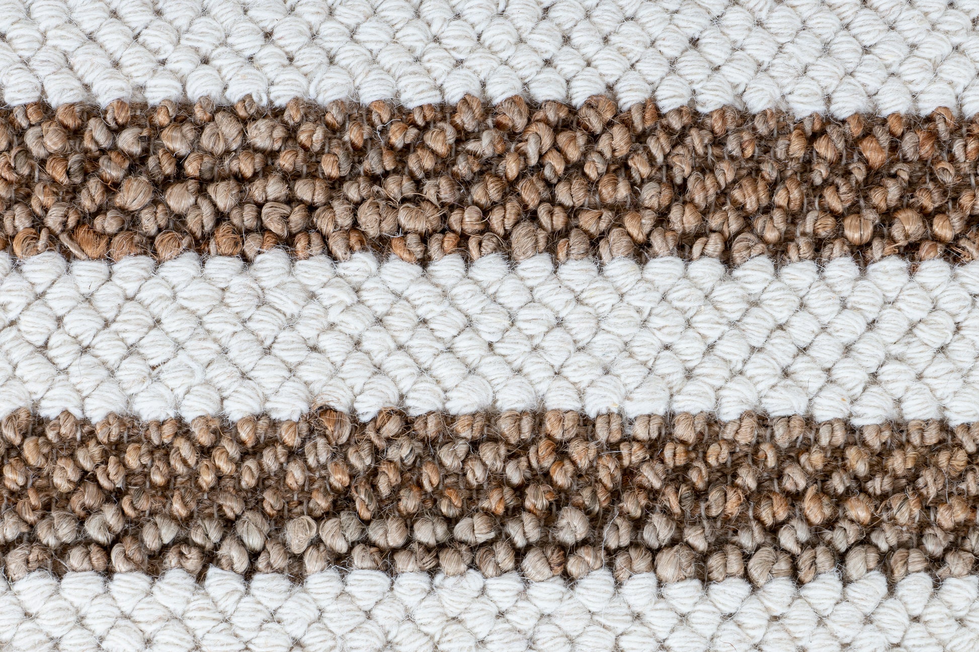 Café Au Lait Striped Handwoven Jute & Wool Accent Rug