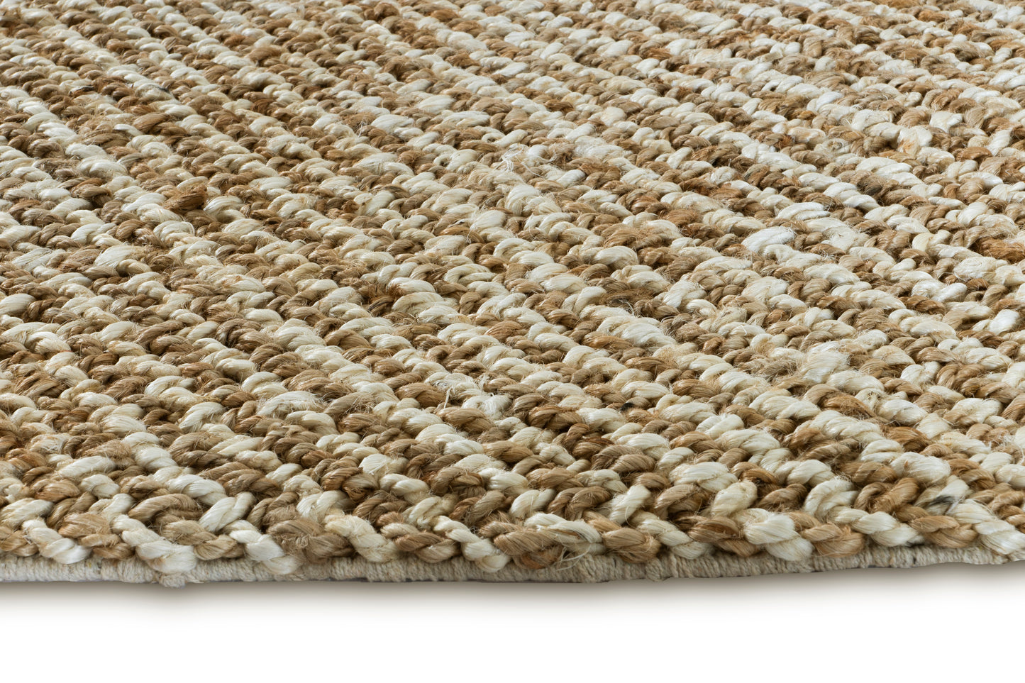 Timeless Textured Handwoven Jute & Wool Accent Rug