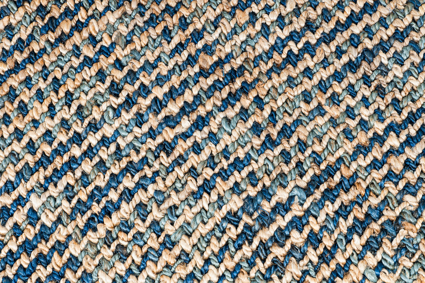 Sapphire Cascade Handwoven Jute & Wool Accent Rug