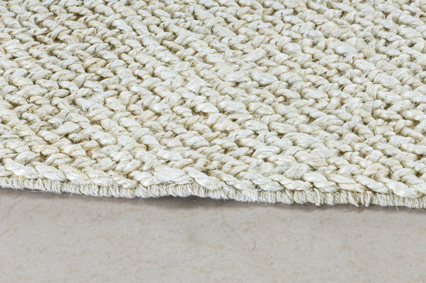 Ivory Serenity Handwoven Jute Accent Rug