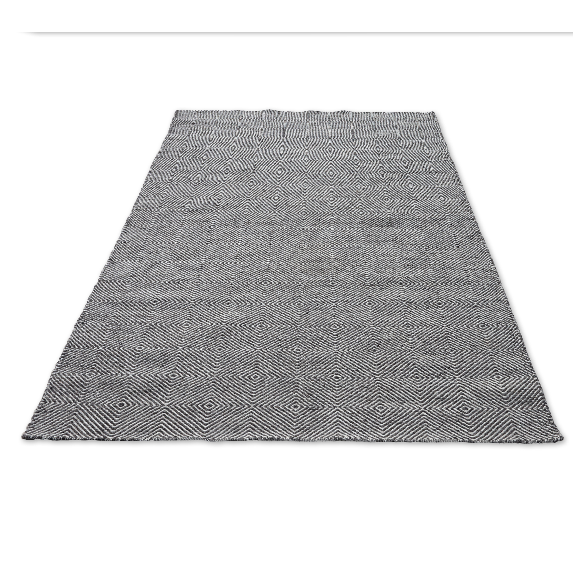 Luxe Geometry Handmade Wool Accent Rug