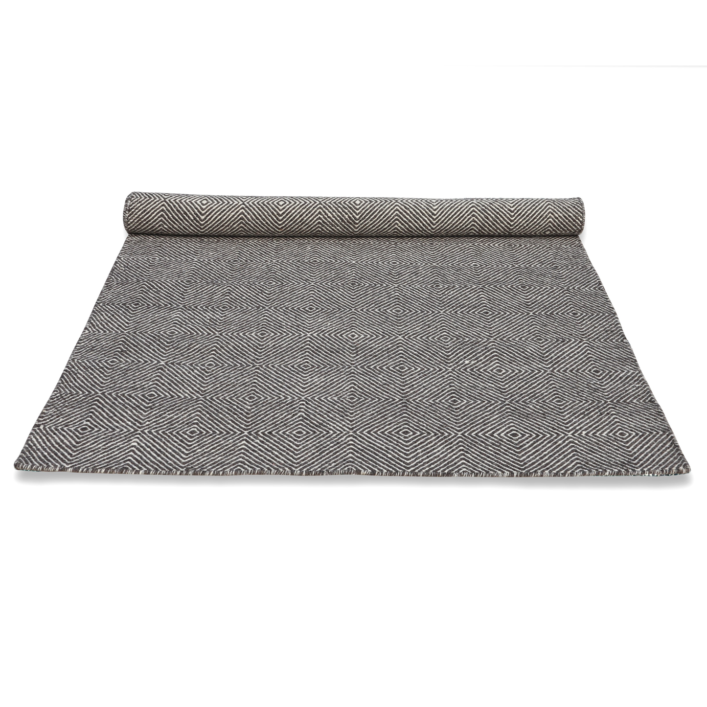 Luxe Geometry Handmade Wool Accent Rug