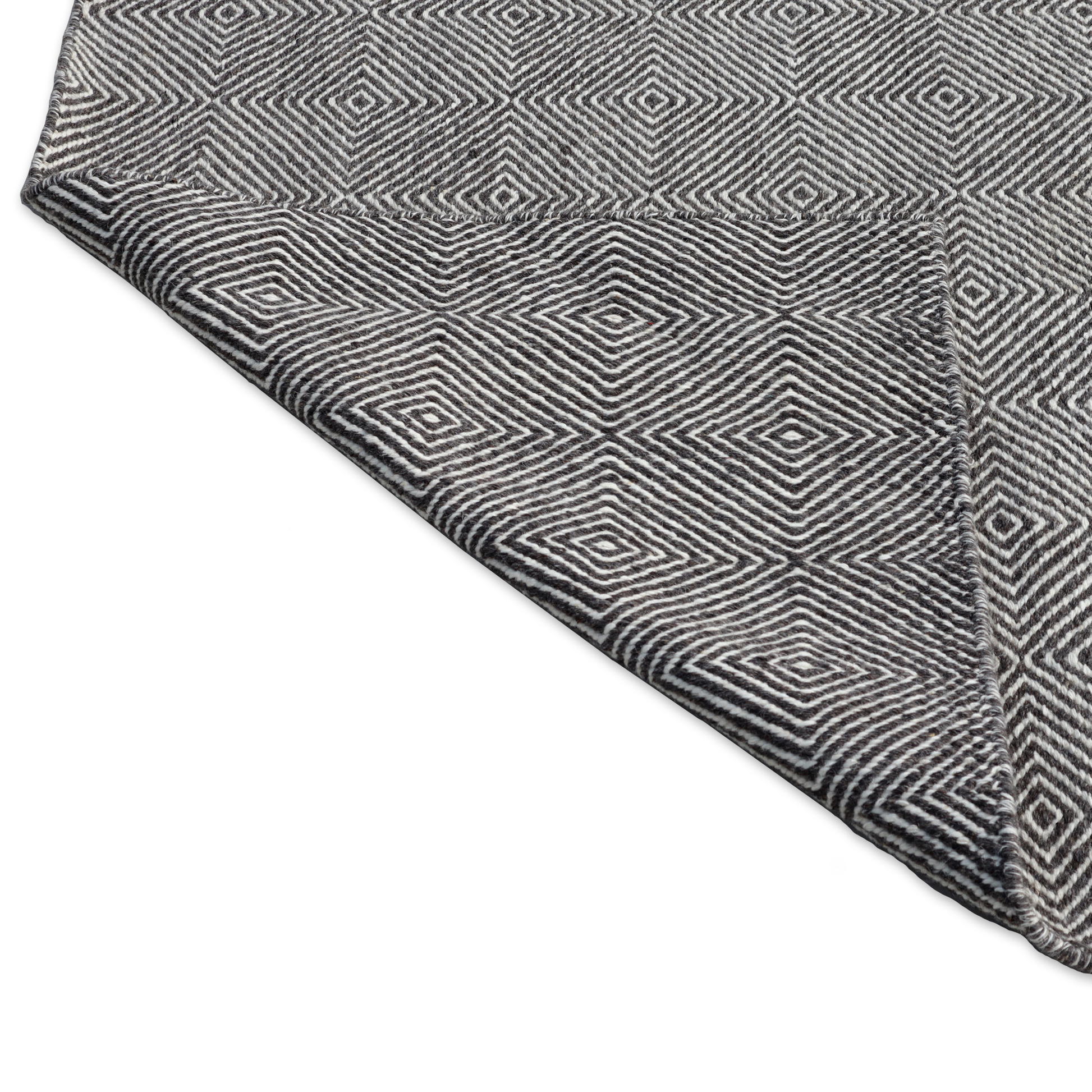 Luxe Geometry Handmade Wool Accent Rug