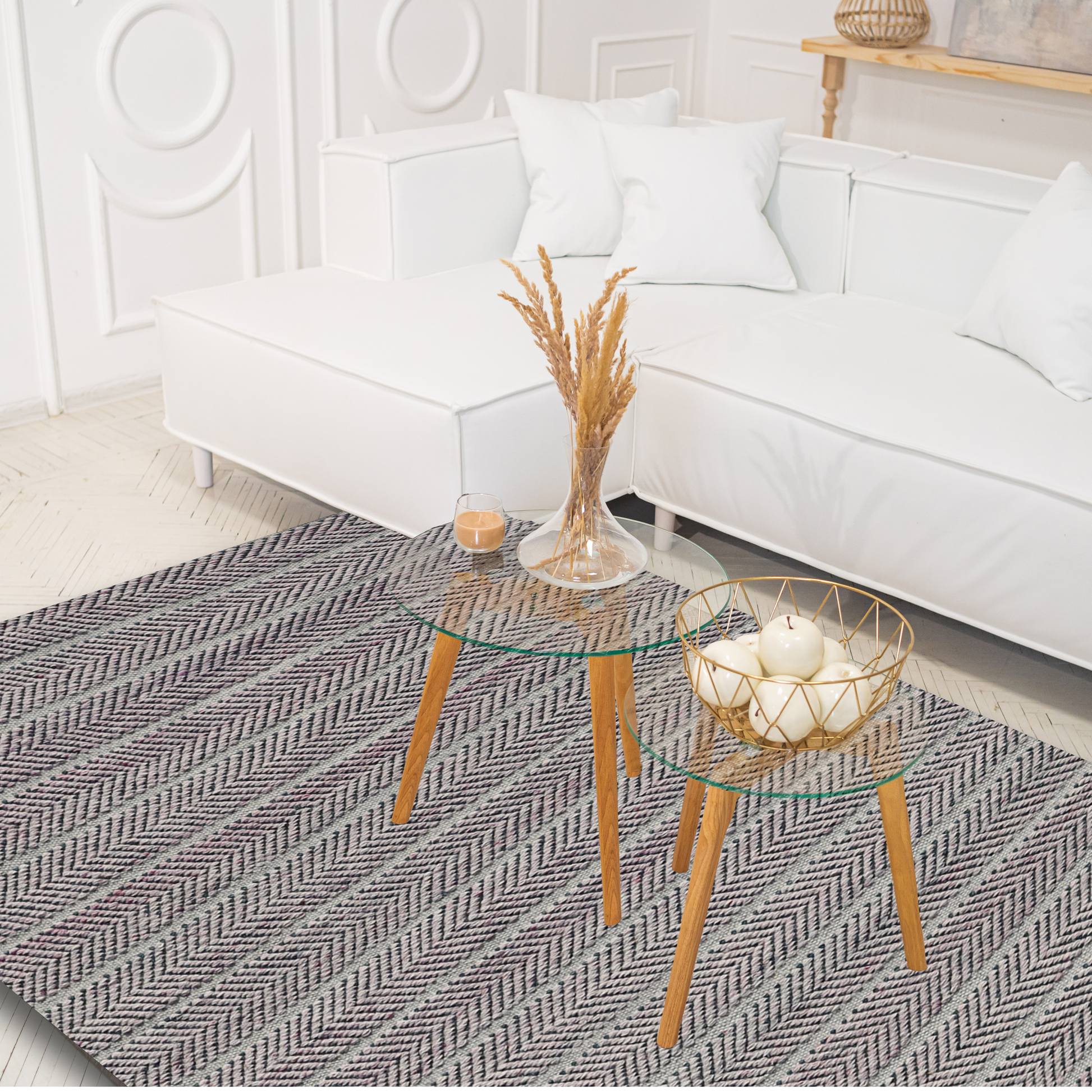 Serenity Stripes Handmade Reversible Wool Accent Rug