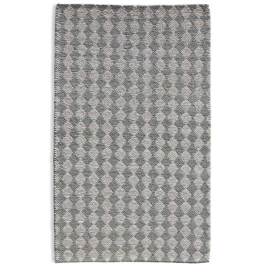 Checkerboard Charisma Handmade Wool Loop and Pile Rug 