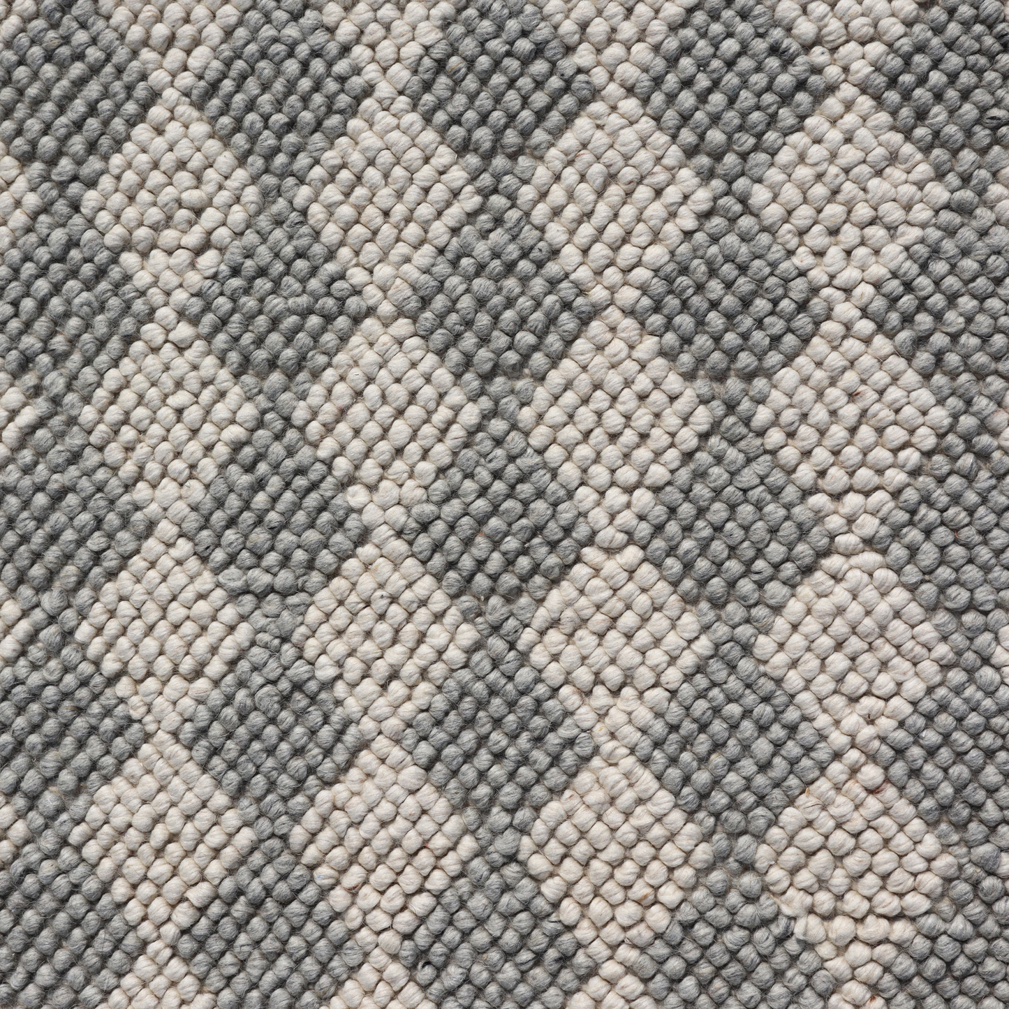 Checkerboard Charisma Handmade Wool Loop and Pile Rug 