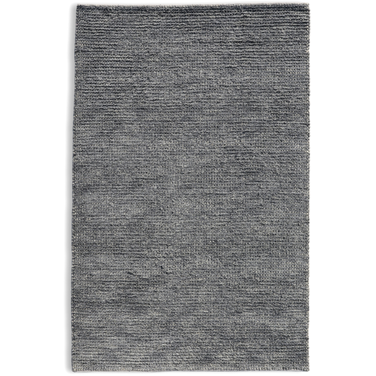 Misty Grays Handmade Wool Loop and Pile Accent Rug