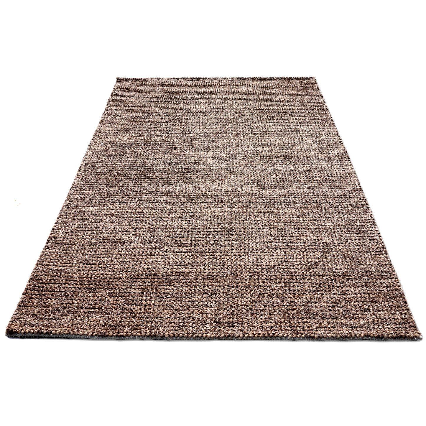 Earth Tones Handmade Wool Loop and Pile Accent Rug