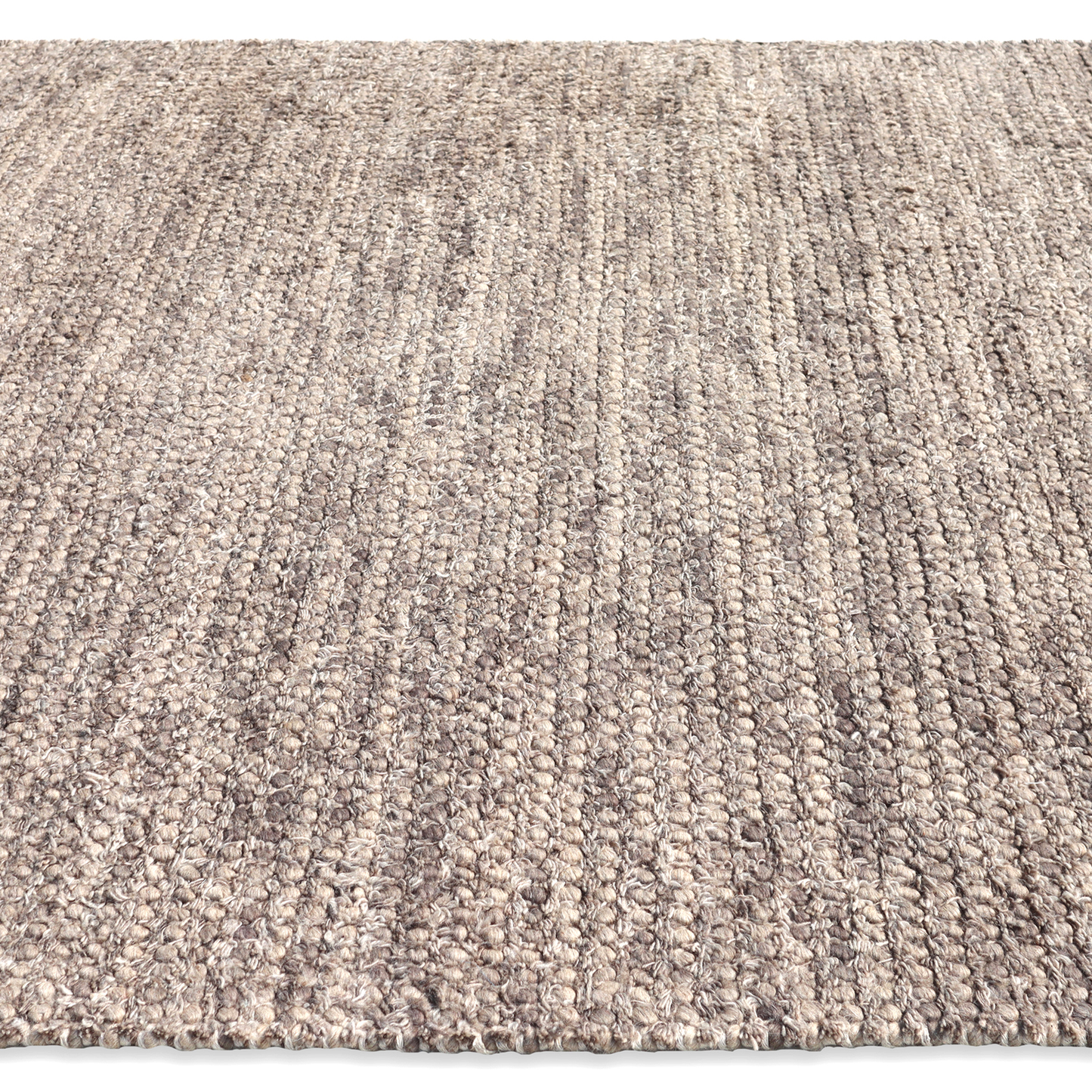 Earth Tones Handmade Wool Loop and Pile Accent Rug