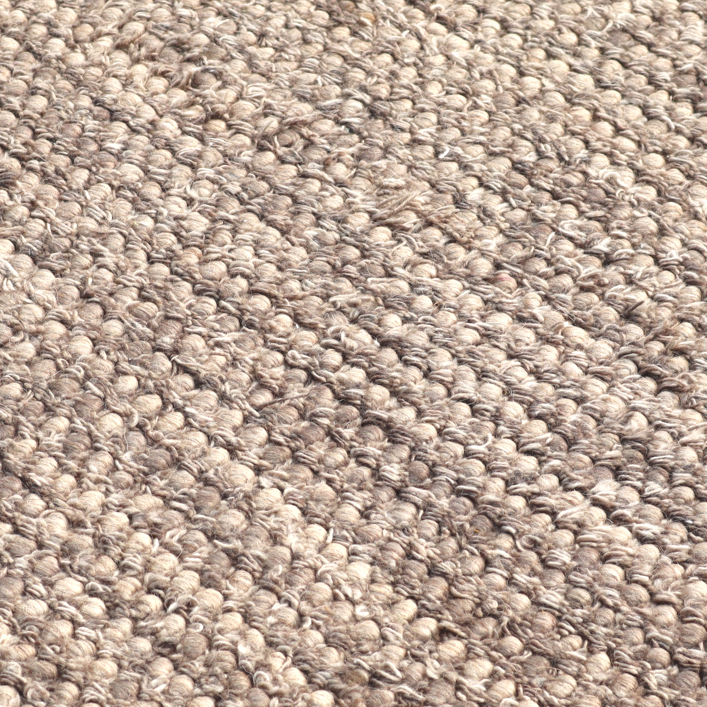 Earth Tones Handmade Wool Loop and Pile Accent Rug