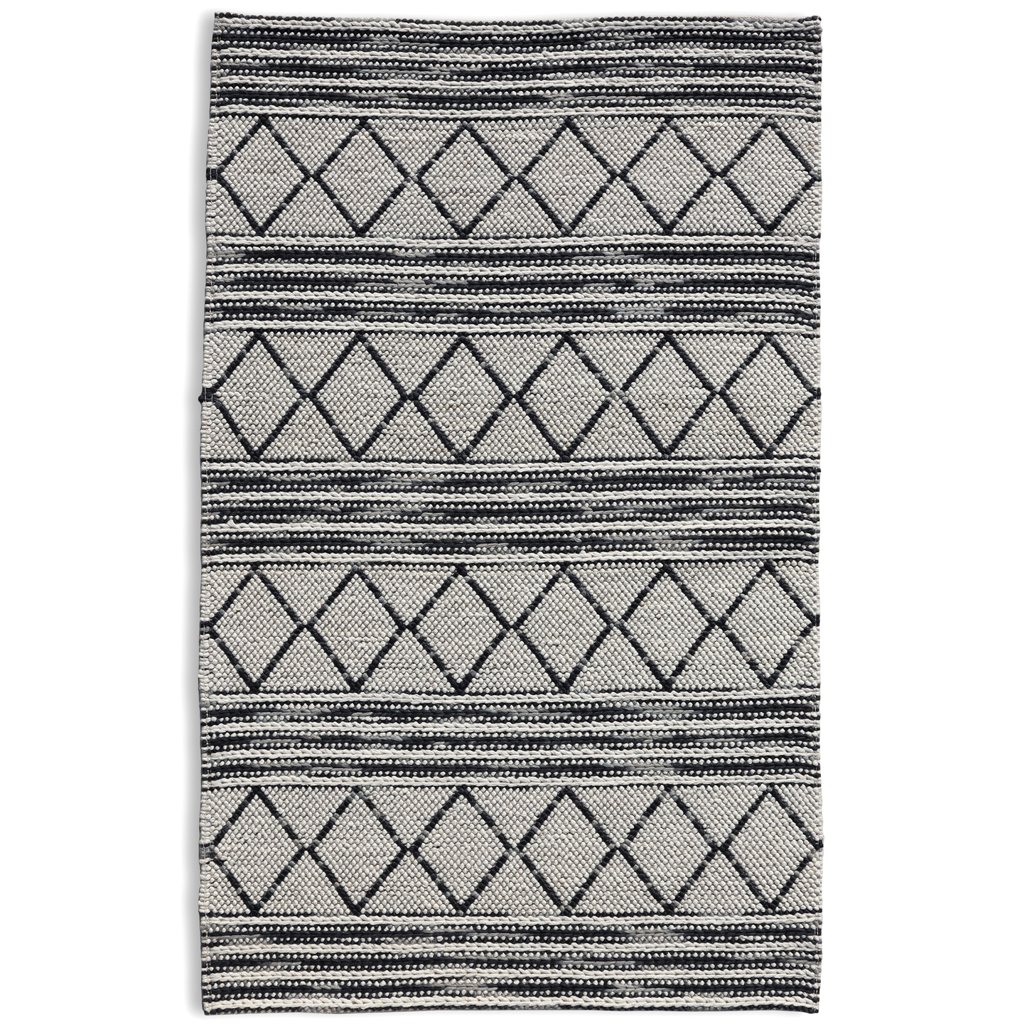 Tribal Echoes Handmade Wool Loop and Pile Rug